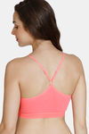 Zivame Pointelle Double Layered Non Wired Full Coverage Bralette - Salmon Rose — thumbnail 2